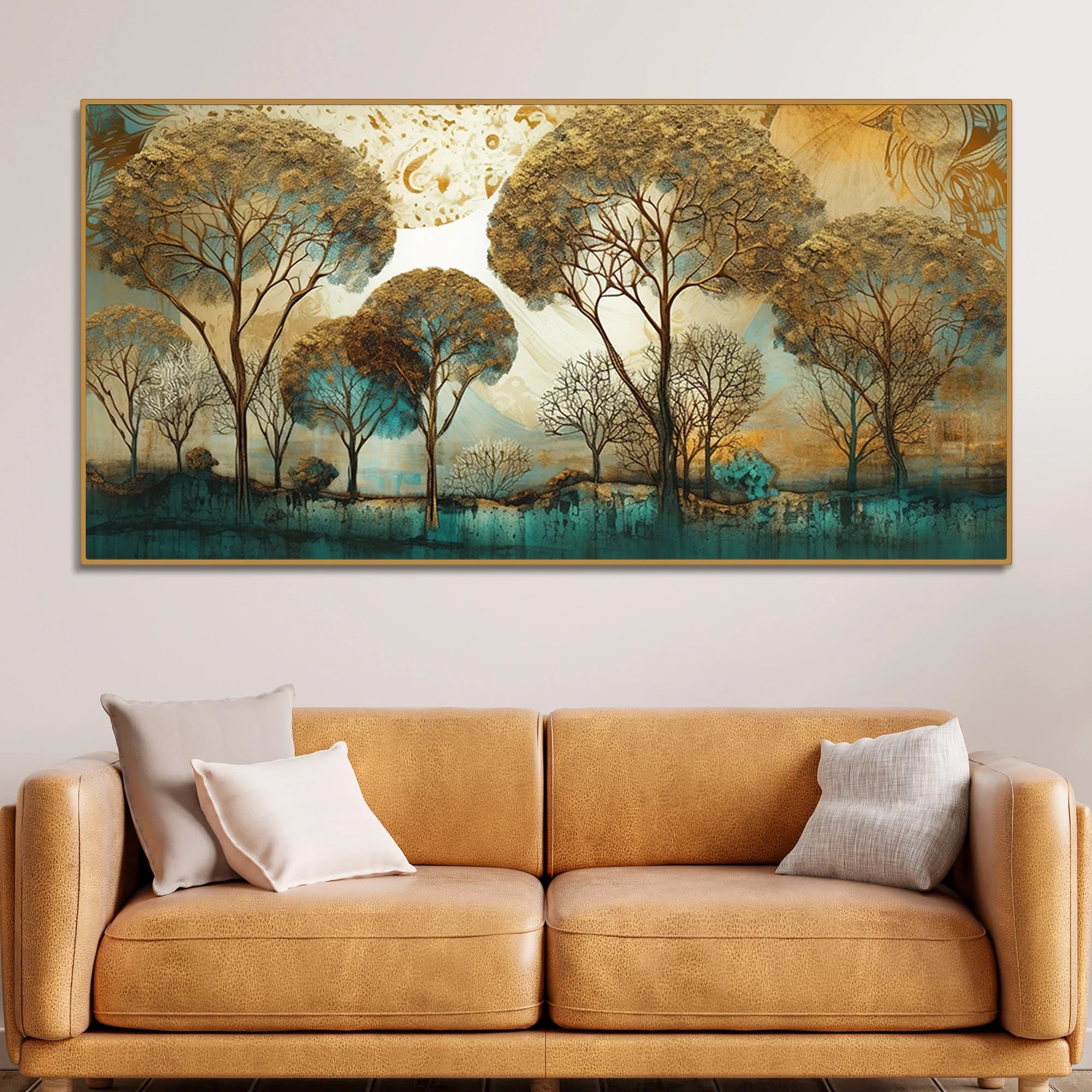 Abstract Forest Tree Artistic Art Canvas Wall Painting DECORMANTRA