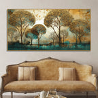 Abstract Forest Tree Artistic Art Canvas Wall Painting DECORMANTRA