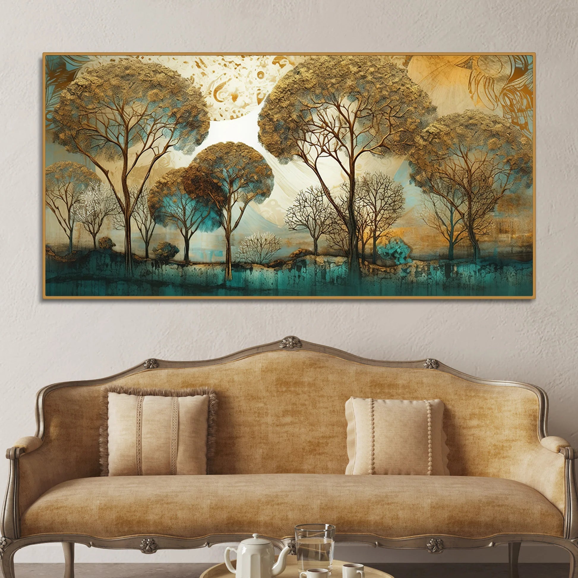 Abstract Forest Tree Artistic Art Canvas Wall Painting DECORMANTRA