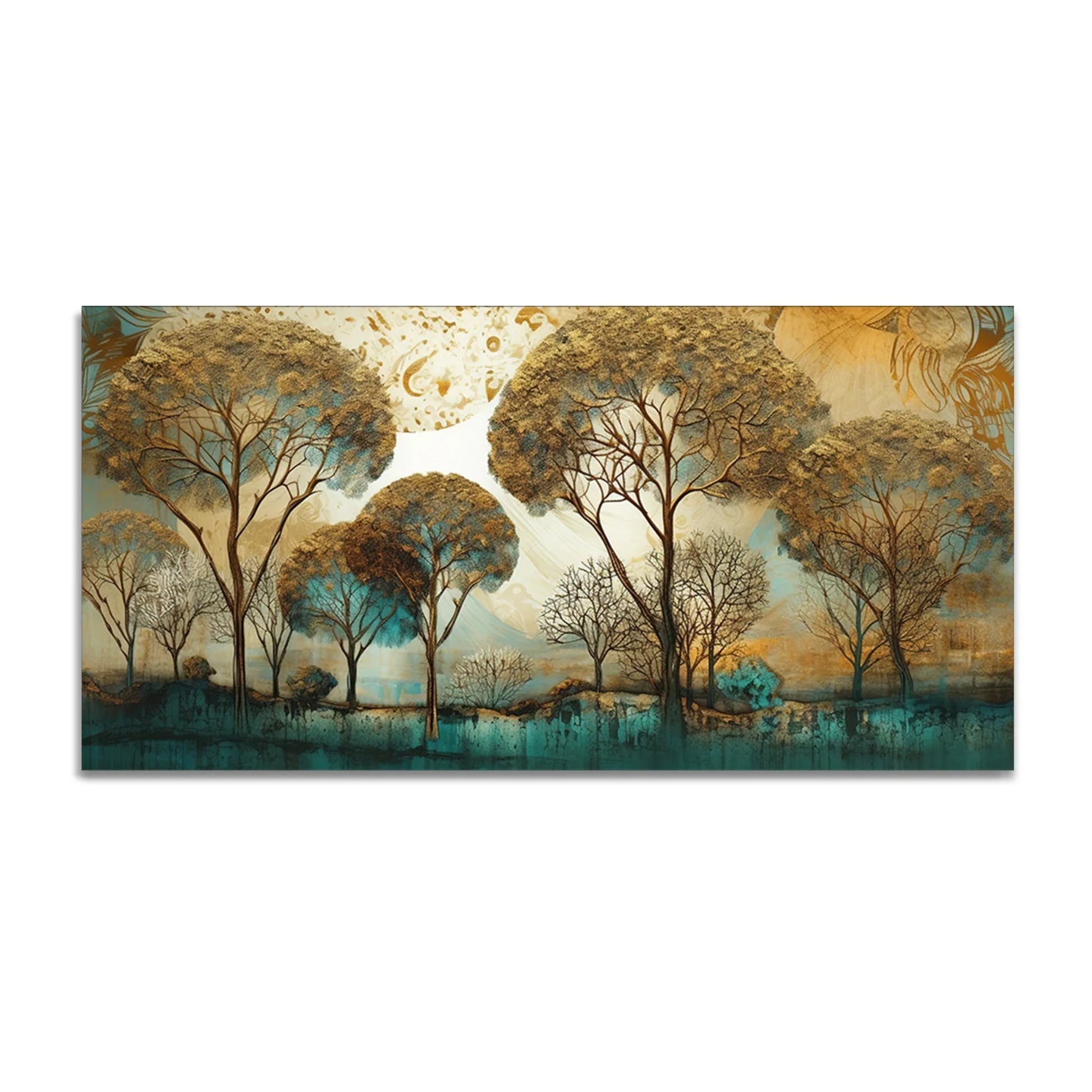 Abstract Forest Tree Artistic Art Canvas Wall Painting DECORMANTRA