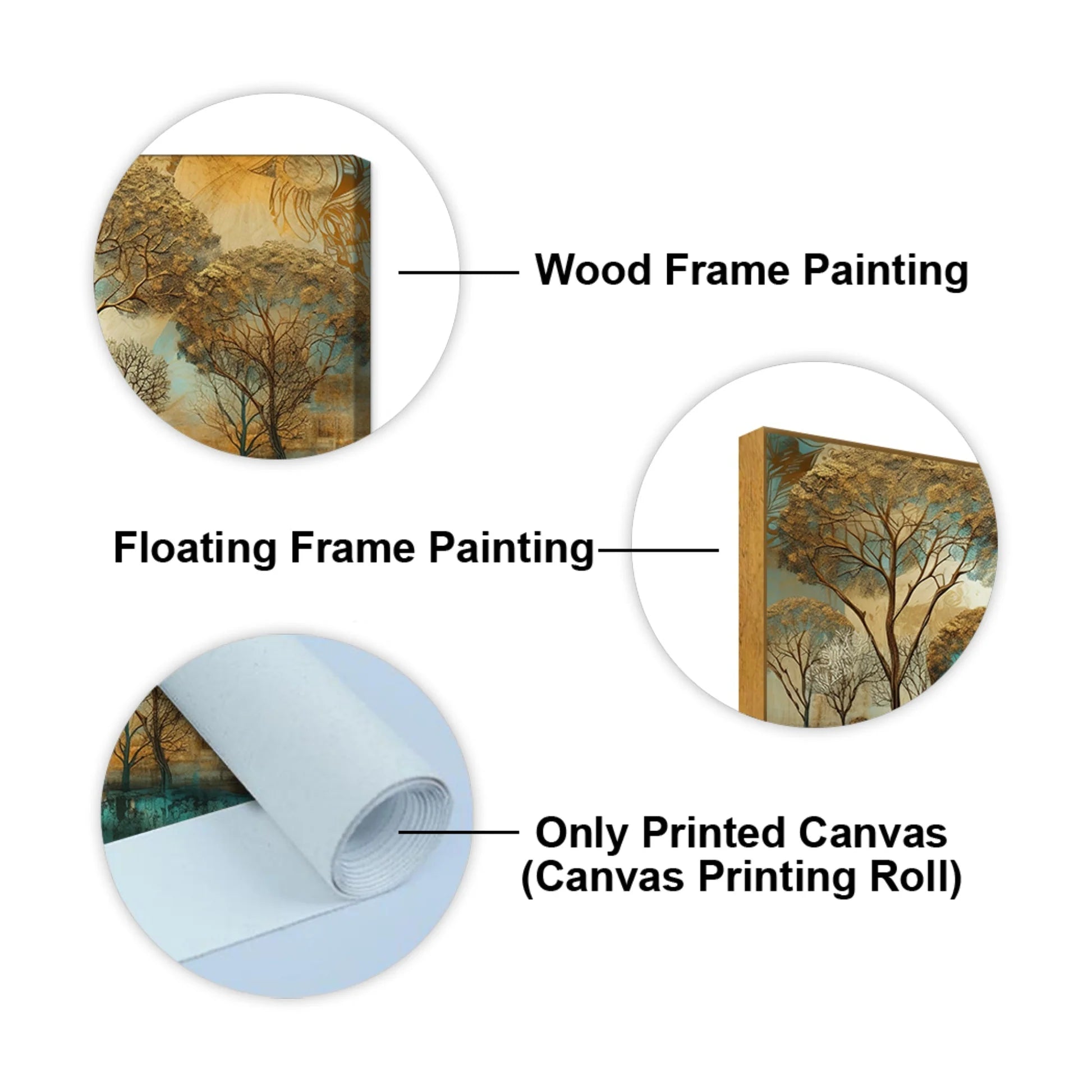 Abstract Forest Tree Artistic Art Canvas Wall Painting DECORMANTRA