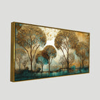 Abstract Forest Tree Artistic Art Canvas Wall Painting DECORMANTRA