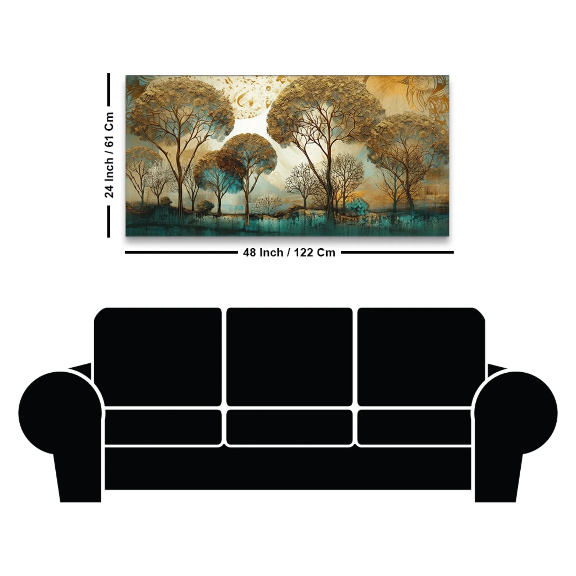 Abstract Forest Tree Artistic Art Canvas Wall Painting DECORMANTRA