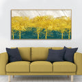 Abstract Forest with Golden Tree Premium Canvas Wall Painting DECORMANTRA