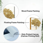 Abstract Golden Tree Premium Canvas Wall Painting DECORMANTRA