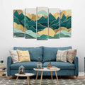 Abstract Mountains Luxurious Pattern Wall Painting of Five Pieces DECORMANTRA
