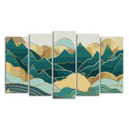 Abstract Mountains Luxurious Pattern Wall Painting of Five Pieces DECORMANTRA