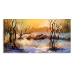 Abstract Winter Forest landscape Canvas Wall Painting DECORMANTRA
