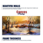 Abstract Winter Forest landscape Canvas Wall Painting DECORMANTRA