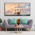 Amazing Sailing Ship Wall Painting DECORMANTRA