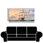 Amazing Sailing Ship Wall Painting DECORMANTRA