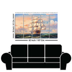 Amazing Sailing Ship Wall Painting of Five Pieces DECORMANTRA
