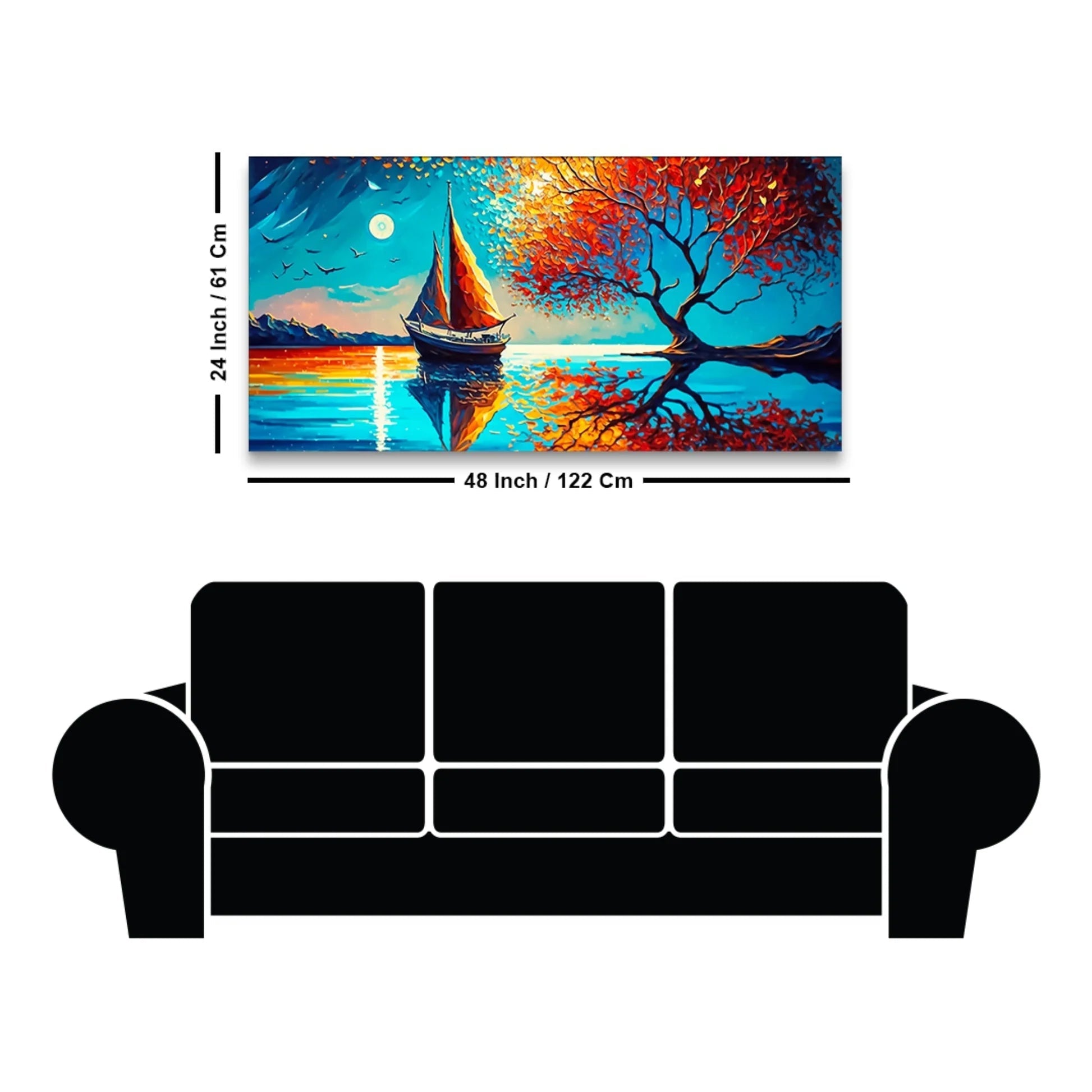 Amazing Scenery of Night View Canvas Wall Painting Decor Mantra