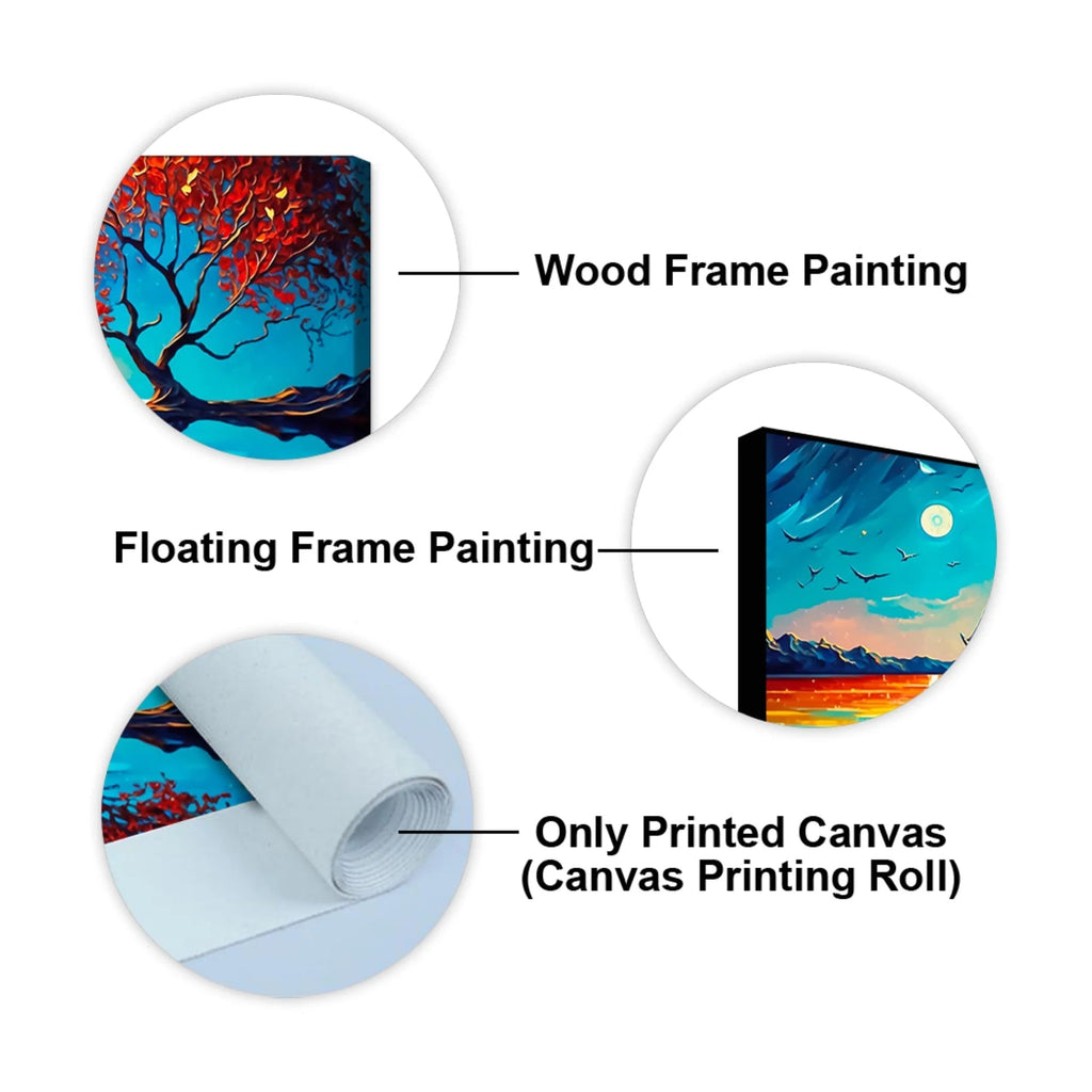 Amazing Scenery of Night View Canvas Wall Painting Decor Mantra
