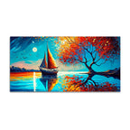 Amazing Scenery of Night View Canvas Wall Painting Decor Mantra