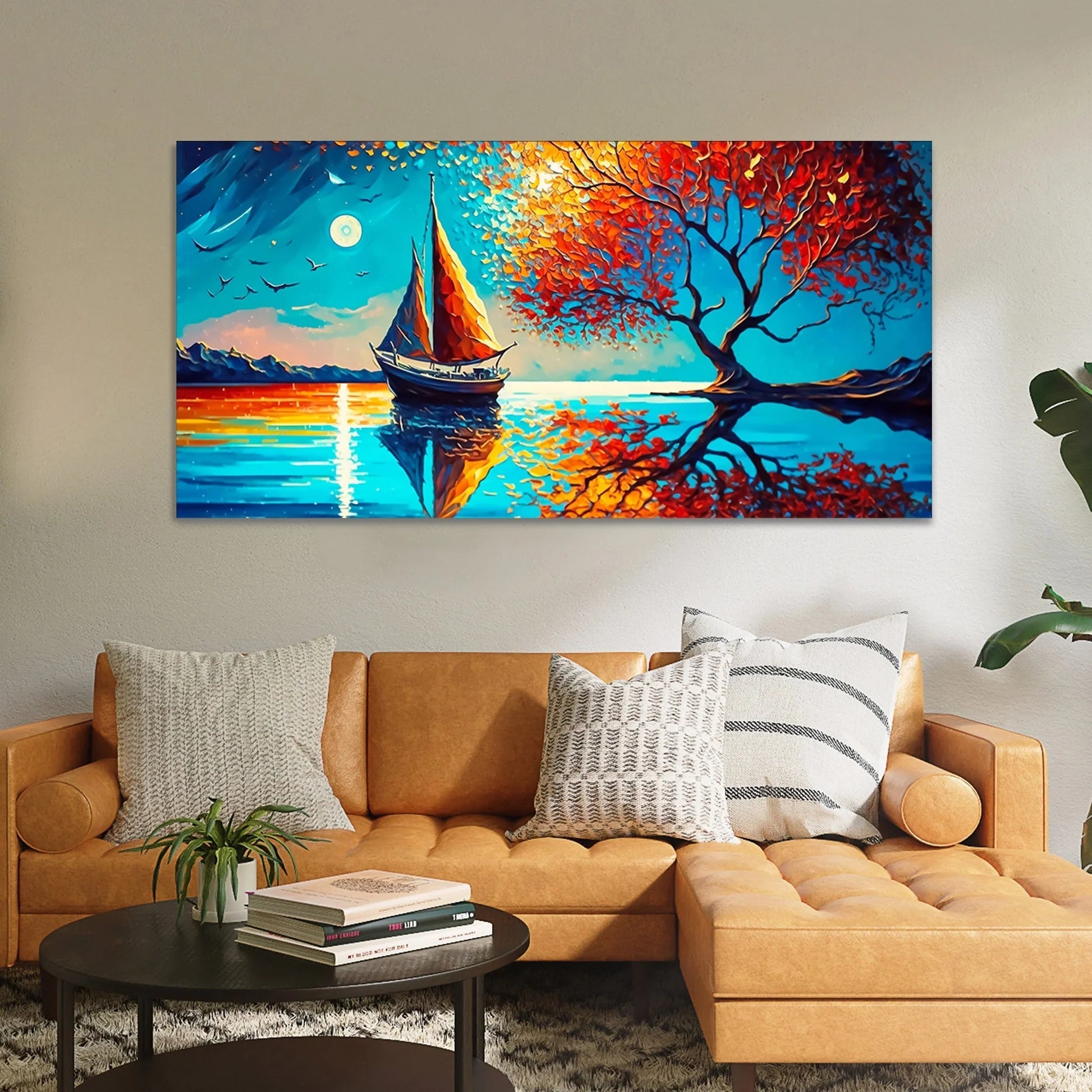 Amazing Scenery of Night View Canvas Wall Painting Decor Mantra