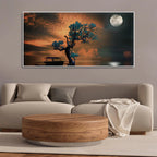 Amazing Tree Under the Moonlight Premium Painting DECORMANTRA