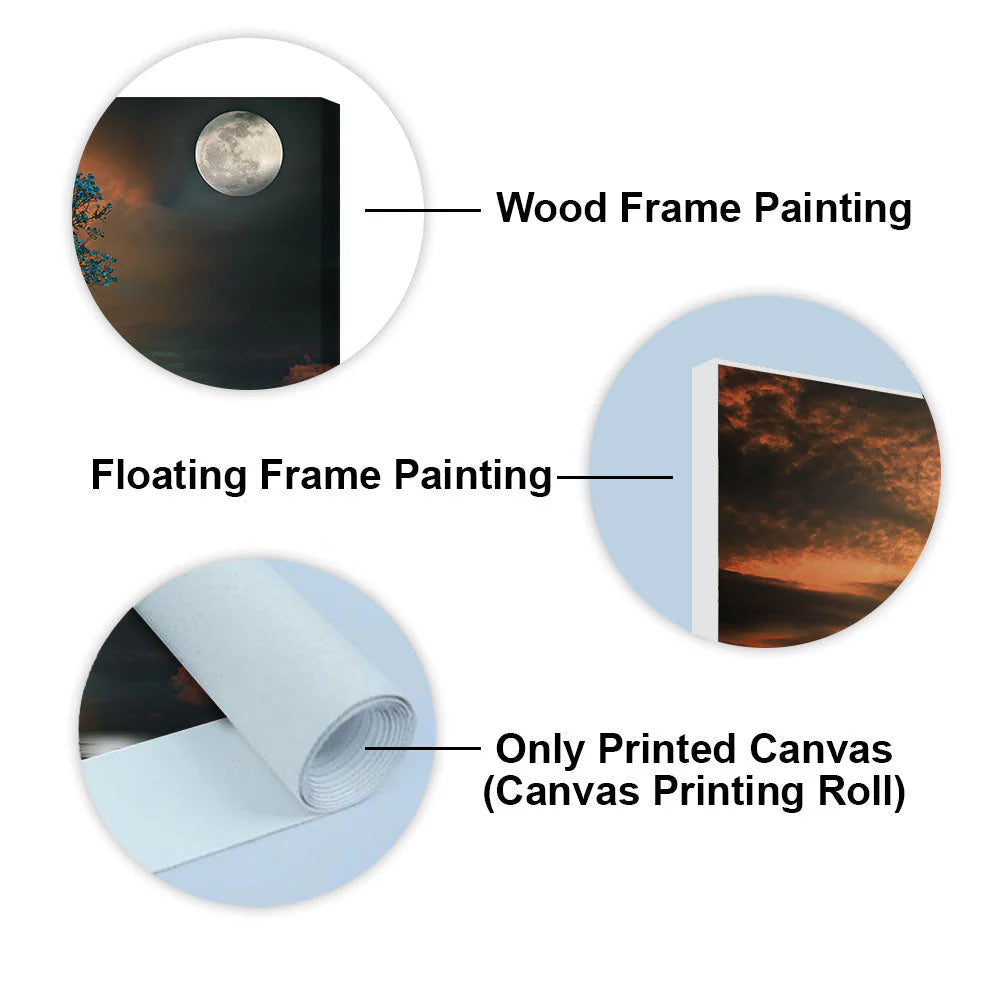 Amazing Tree Under the Moonlight Premium Painting DECORMANTRA