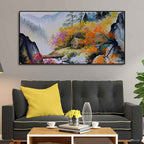 Amazing View Premium Canvas Abstract Wall Painting DECORMANTRA