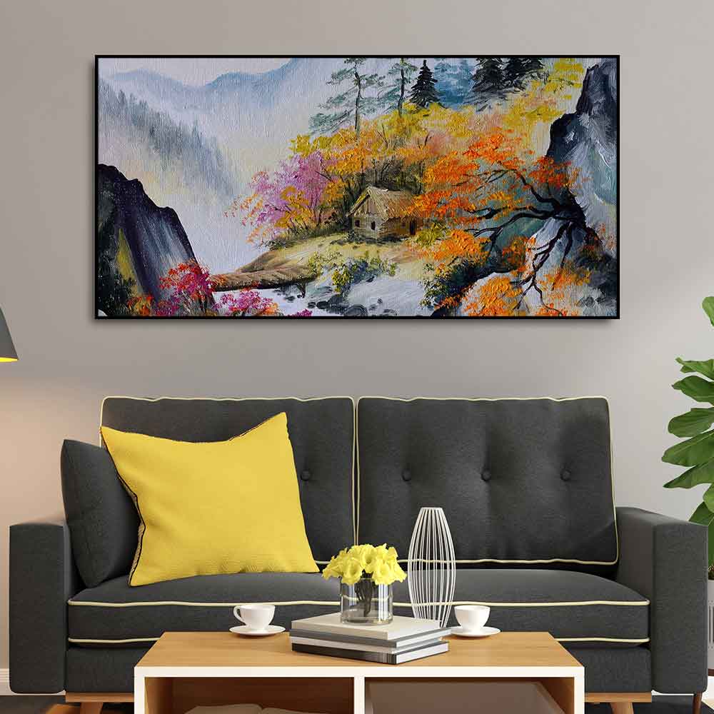 Amazing View Premium Canvas Abstract Wall Painting DECORMANTRA