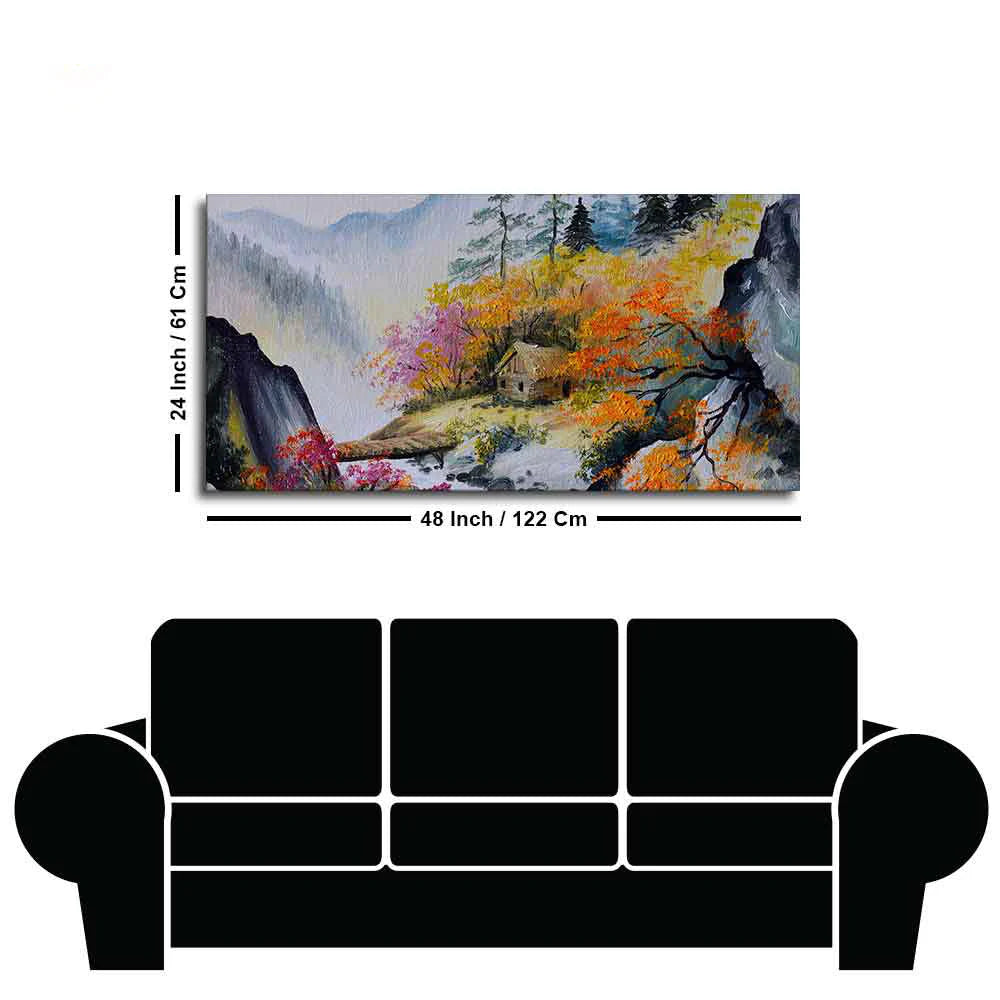 Amazing View Premium Canvas Abstract Wall Painting DECORMANTRA