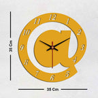 Arroba Logo Designer Wooden Wall Clock - Decor Mantra 