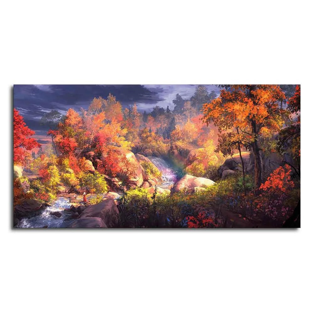 Autumn Season Nature's Scenery Wall Painting DECORMANTRA