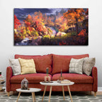 Autumn Season Nature's Scenery Wall Painting DECORMANTRA