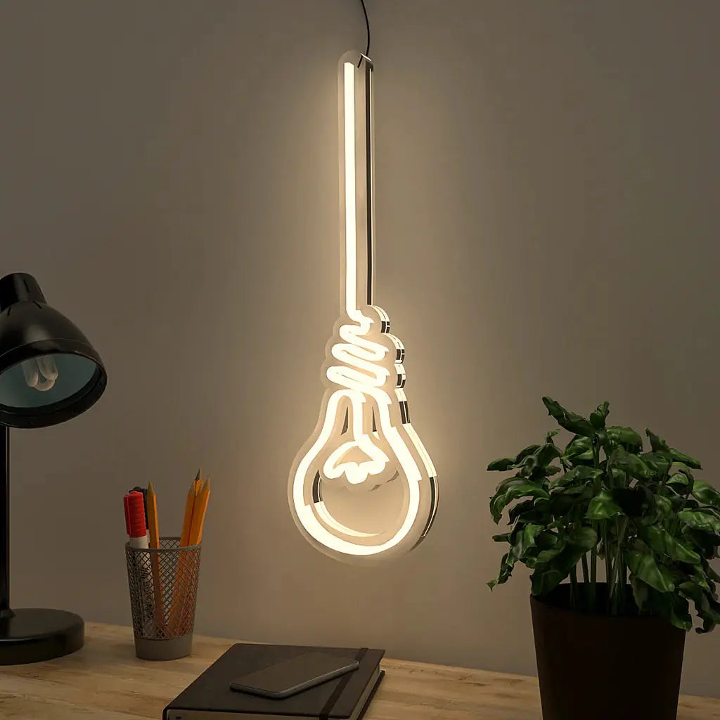 Hanging Bulb Design Neon LED Light DECORMANTRA