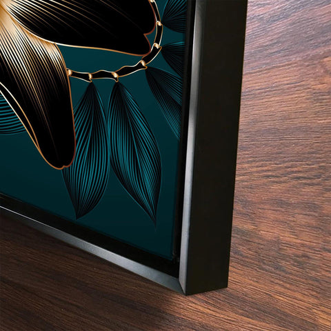 Lily Flower Canvas Wall Painting of 2 Pieces Floating Frame - Decor Mantra 