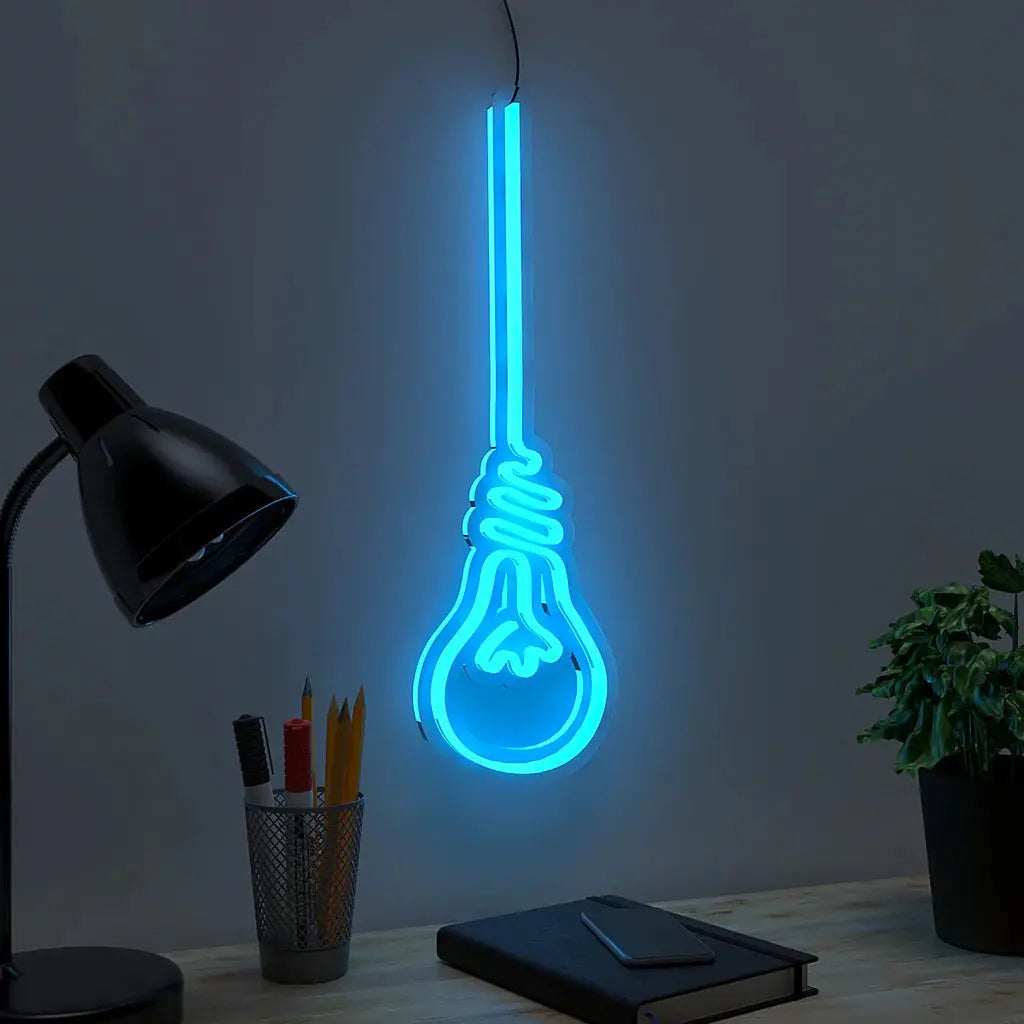 Hanging Bulb Design Neon LED Light DECORMANTRA