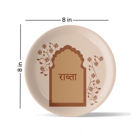 Opulence and Hospitality in Palaces collage porcelain plate Set of 4