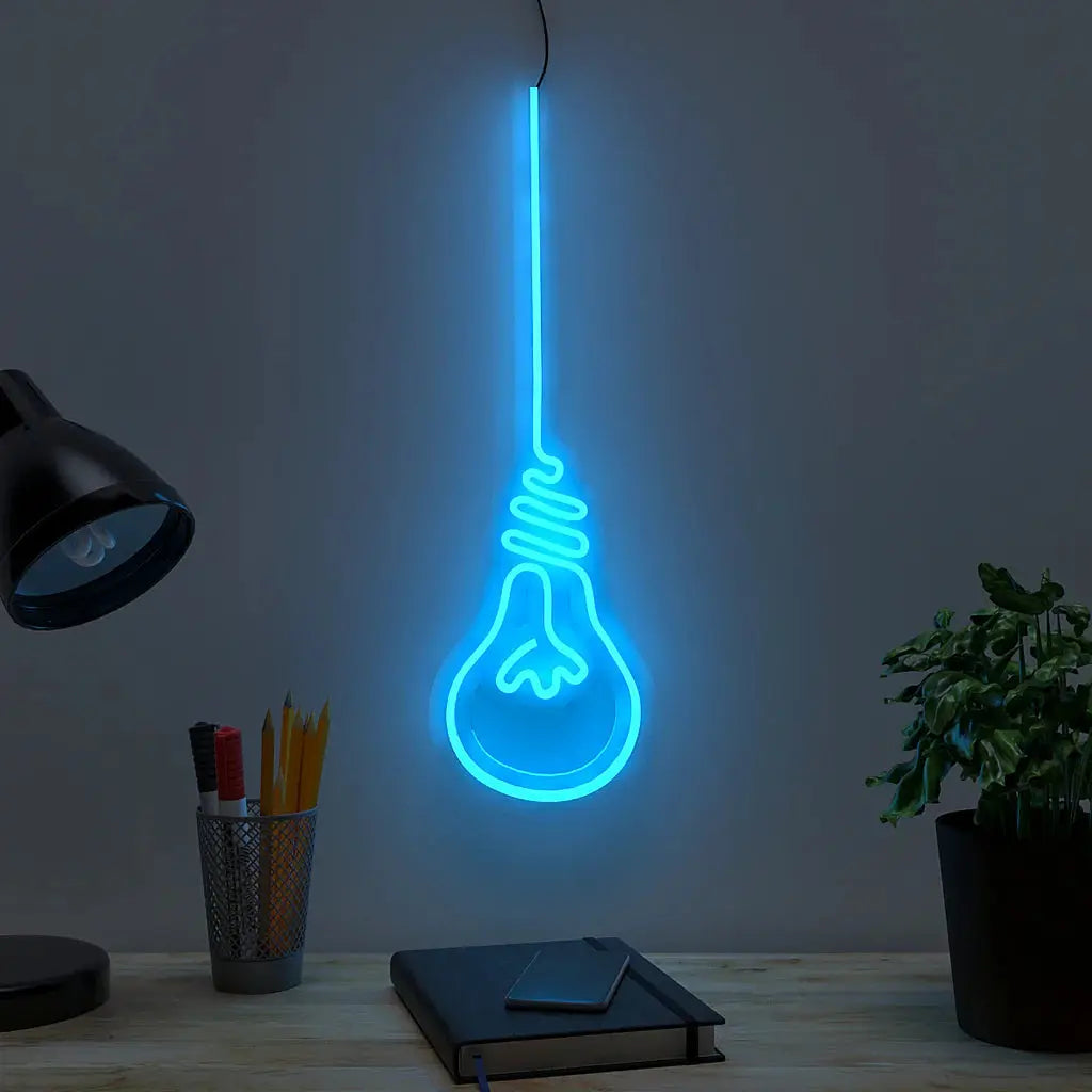 Hanging Bulb Design Neon LED Light DECORMANTRA