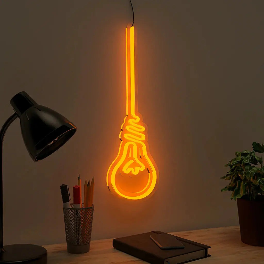 Hanging Bulb Design Neon LED Light DECORMANTRA