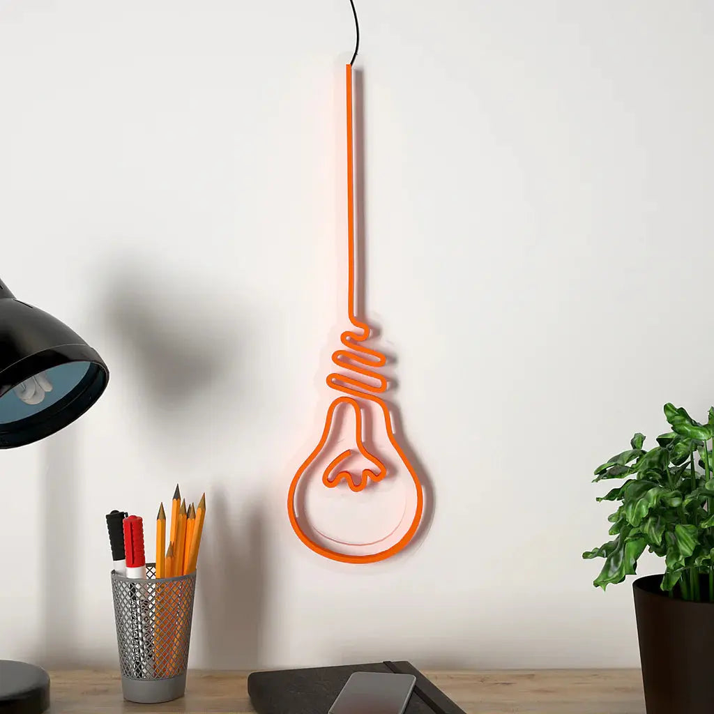 Hanging Bulb Design Neon LED Light DECORMANTRA