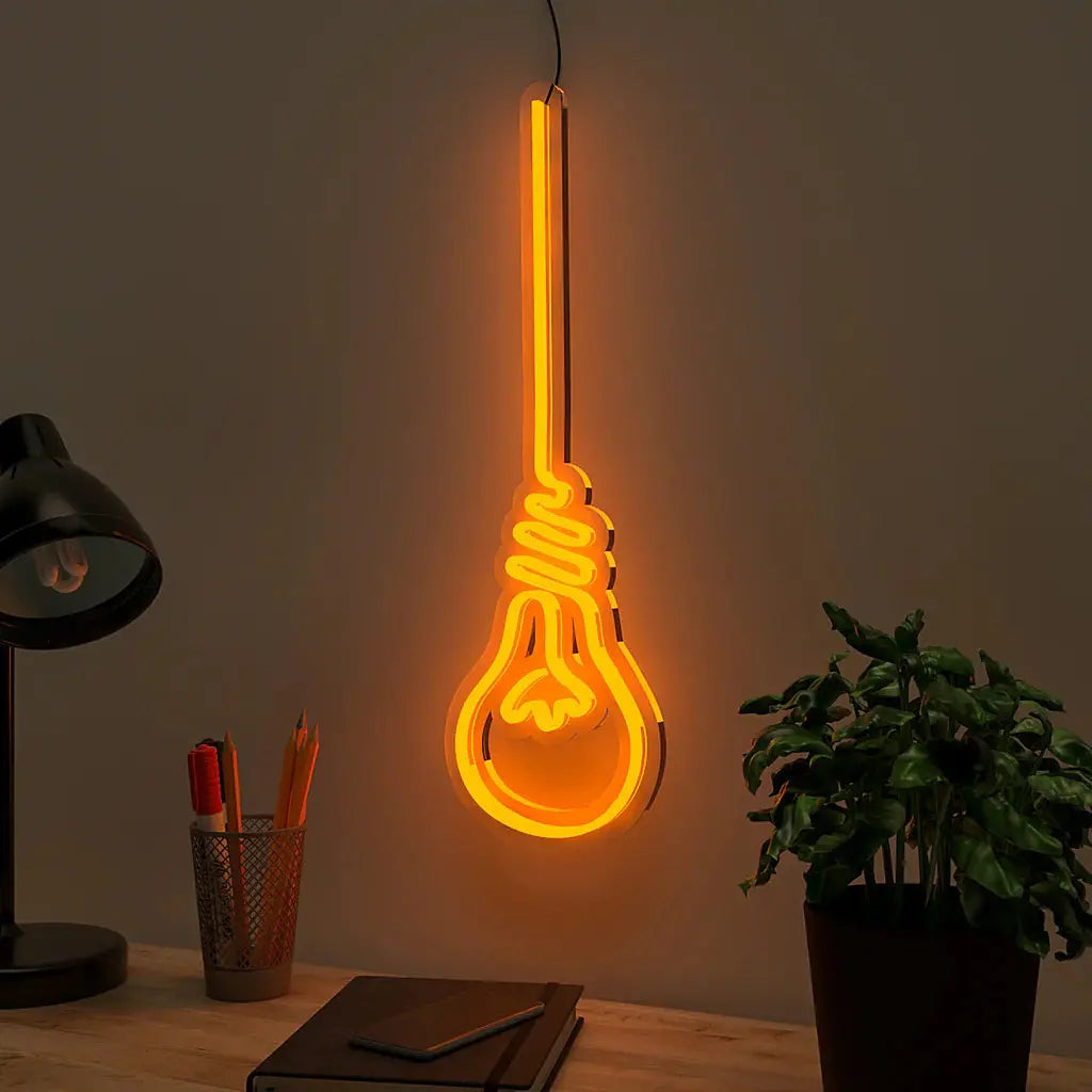 Hanging Bulb Design Neon LED Light DECORMANTRA