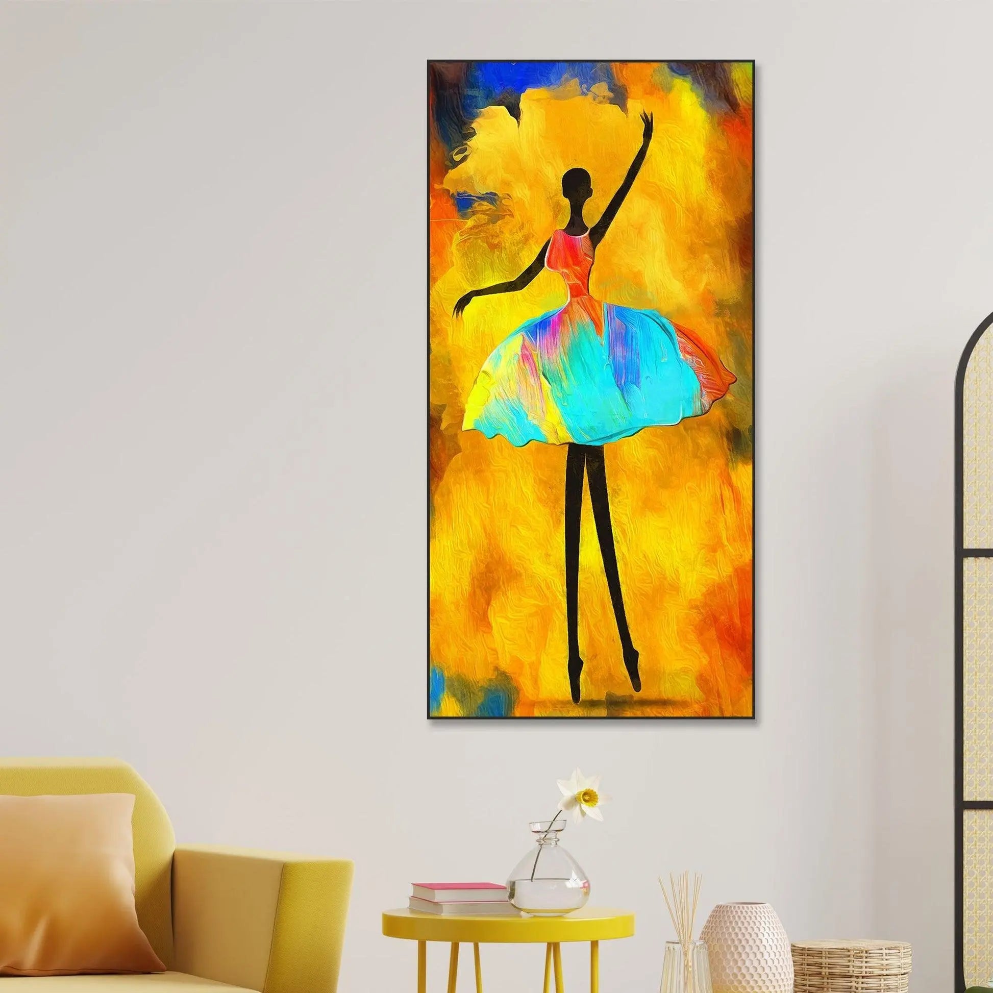 Ballerina Floating Canvas Wall Painting - Decor Mantra 
