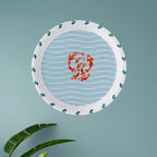 Sea-Inspired geometry fish Abstract Art Collection Porcelain Wall Plate - Harshita Craft