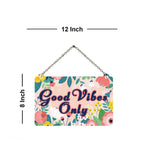 Good Vibes Only Designer Wooden Wall Hanging for Home Decor | Office | Gifts | Bedroom | Decoration Items for Living Room | Artworks Wall Hangings - Harshita Craft