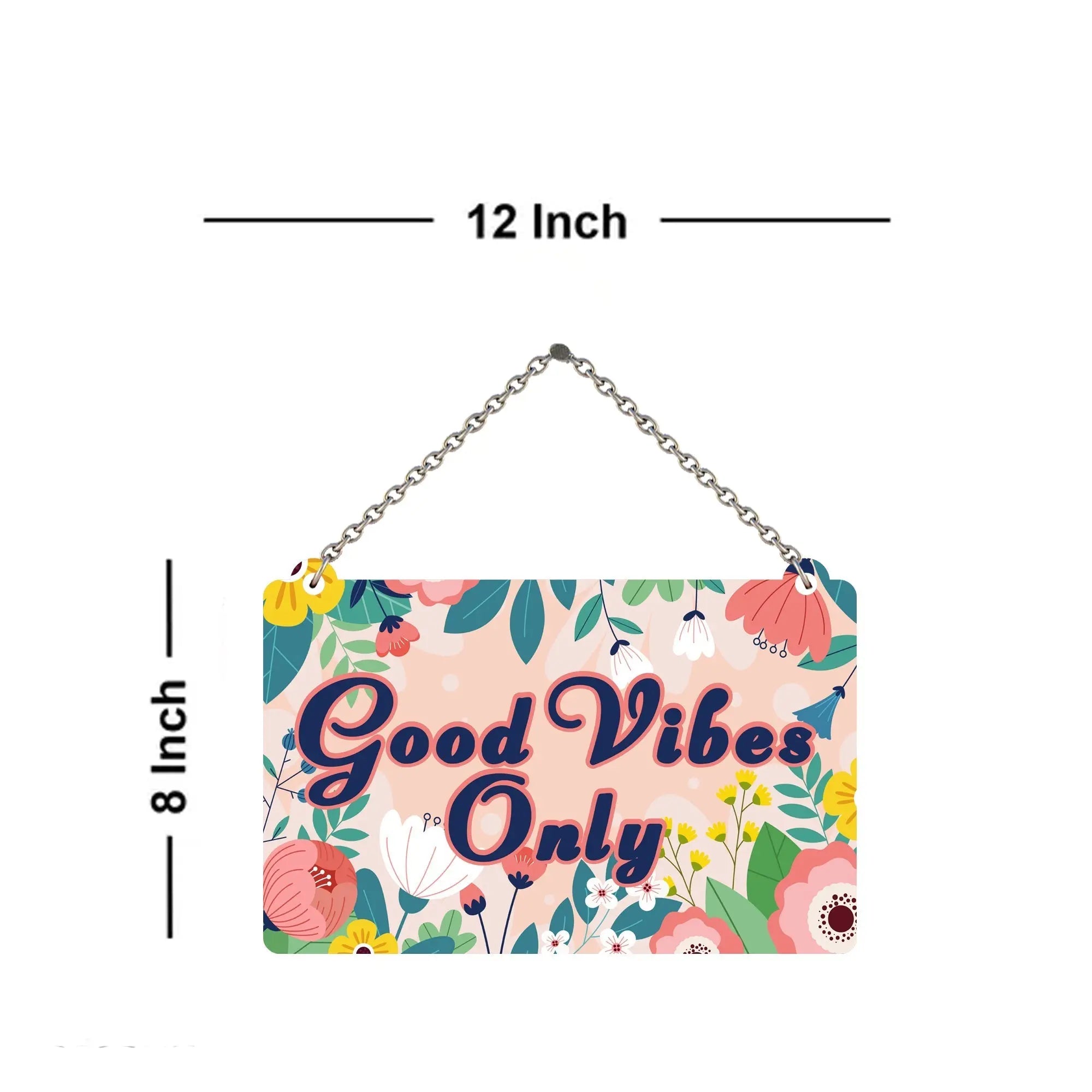 Good Vibes Only Designer Wooden Wall Hanging for Home Decor | Office | Gifts | Bedroom | Decoration Items for Living Room | Artworks Wall Hangings - Harshita Craft