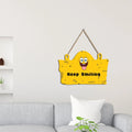 Keep Smiling Quote Wooden Wall Hanger for Home|Office|Living Room|Gift, Wall Decoration - Harshita Craft