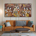 Radha Krishna Rasleela Canvas Wall Painting - Decor Mantra 