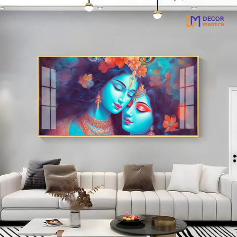 Divine Aura Radha Krishna Acrylic Premium Painting