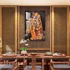Krishna & Radha Beautiful Acrylic Wall Art Decor Mantra