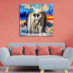 Animal Wall Painting of Penguins Set of 3 Pieces - Decor Mantra 