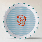 Sea-Inspired geometry fish Abstract Art Collection Porcelain Wall Plate - Harshita Craft