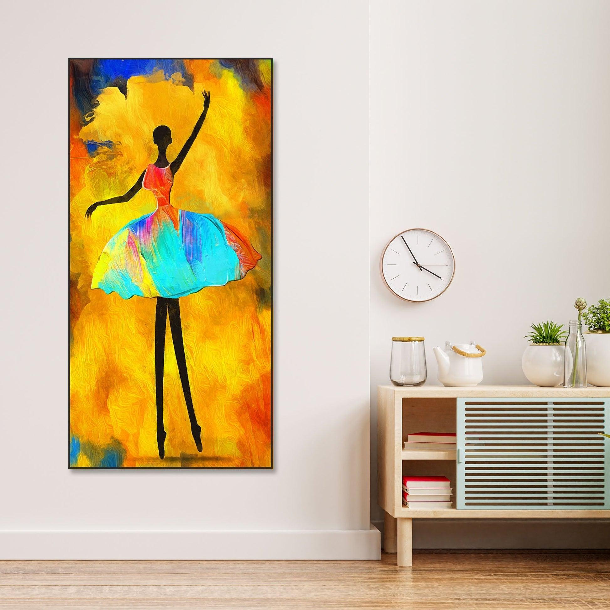 Ballerina Floating Canvas Wall Painting - Decor Mantra 