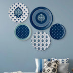 Elegant Blue and White Plate Blue Pottery Inspired floral tree plate - Harshita Craft