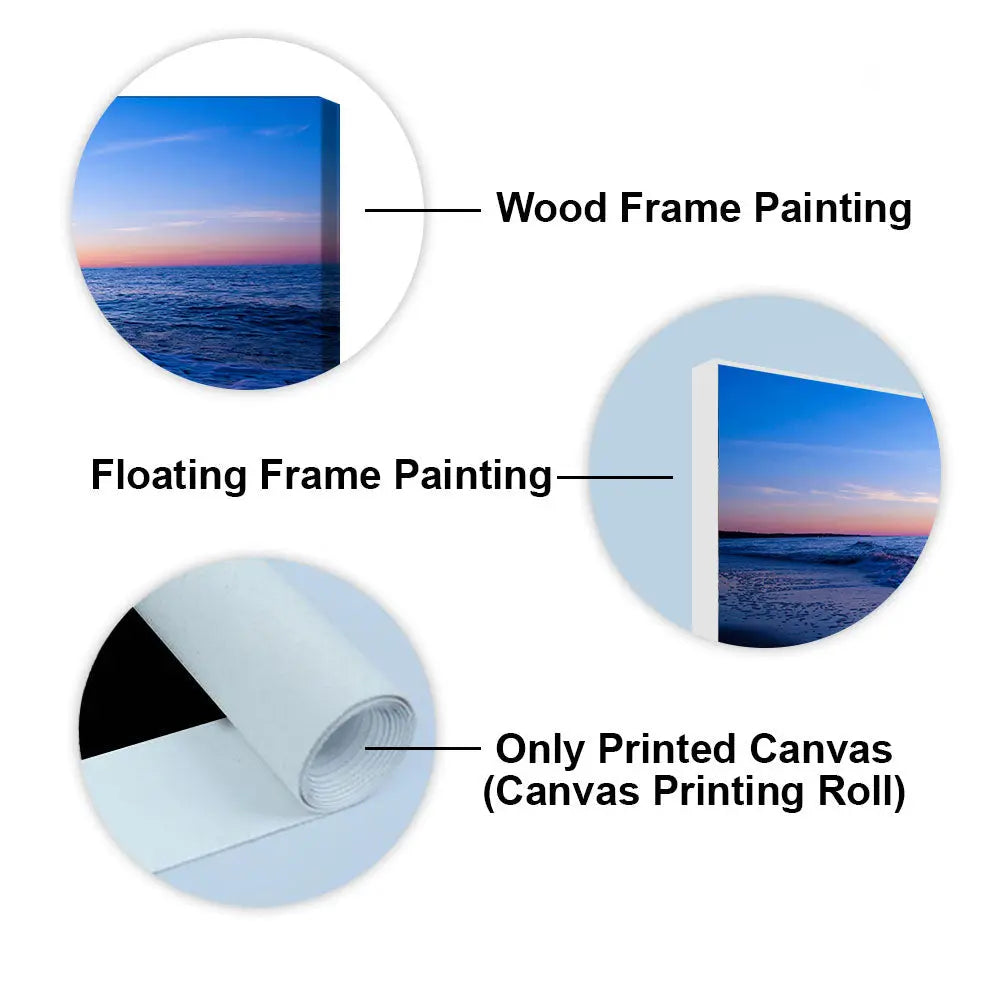 Sunset Sea Horizon Premium Canvas Wall Painting Decor Mantra