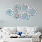 Sea-Inspired geometry fish Abstract Art Collection Porcelain Wall Plate - Harshita Craft